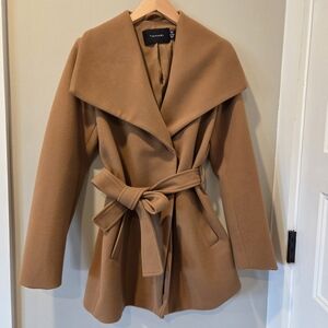 Tahari Tan Wrap Trench Coat